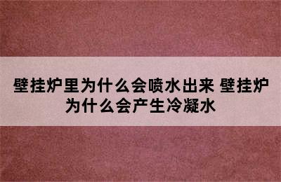 壁挂炉里为什么会喷水出来 壁挂炉为什么会产生冷凝水